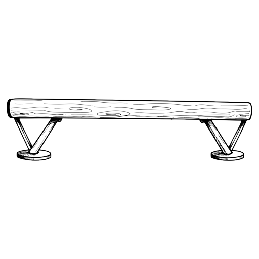 balance beam Hand Drawn icon