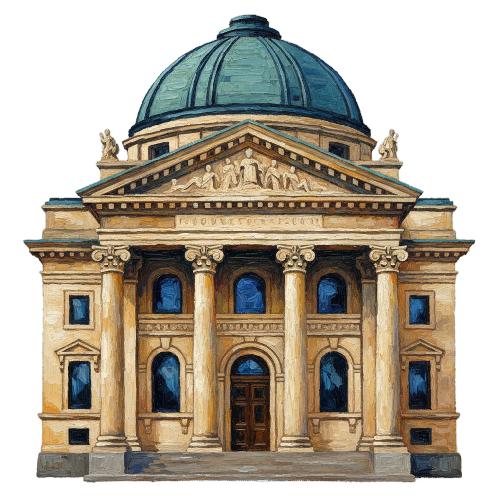 bank building Oil Painting icon - free AI-generated oil painting icon for web and app projects