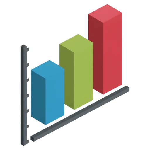 bar chart Isometric icon
