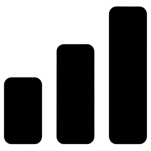 bar chart rising Solid Glyph icon