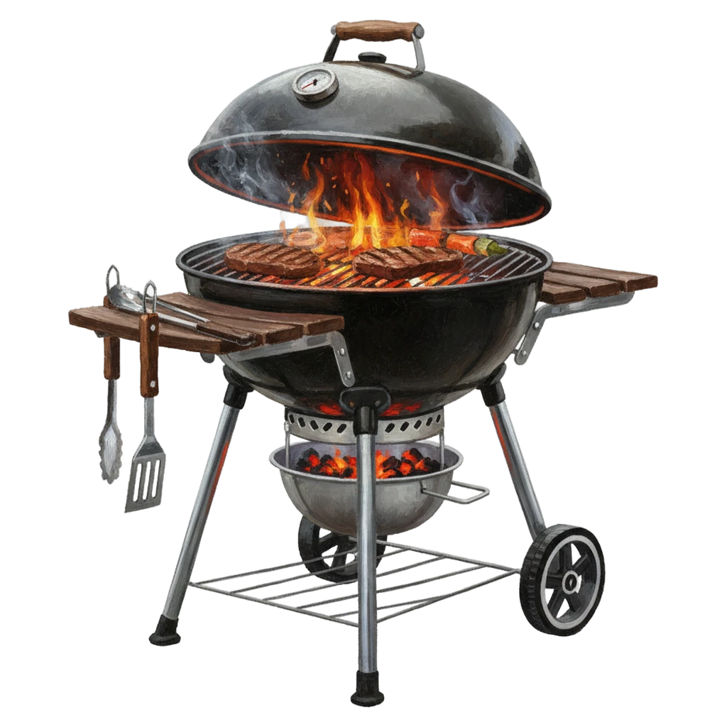 barbecue grill Oil Painting icon - free AI-generated oil painting icon for web and app projects