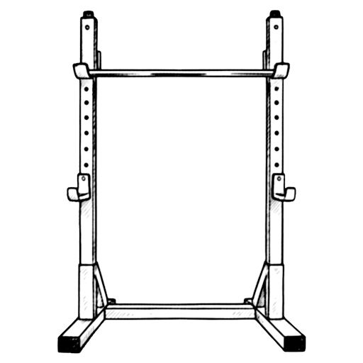 barbell rack Hand Drawn icon