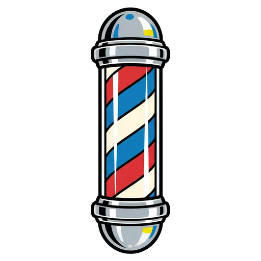 barber pole Pop Art icon