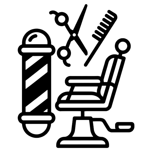 barber shop Line Art icon