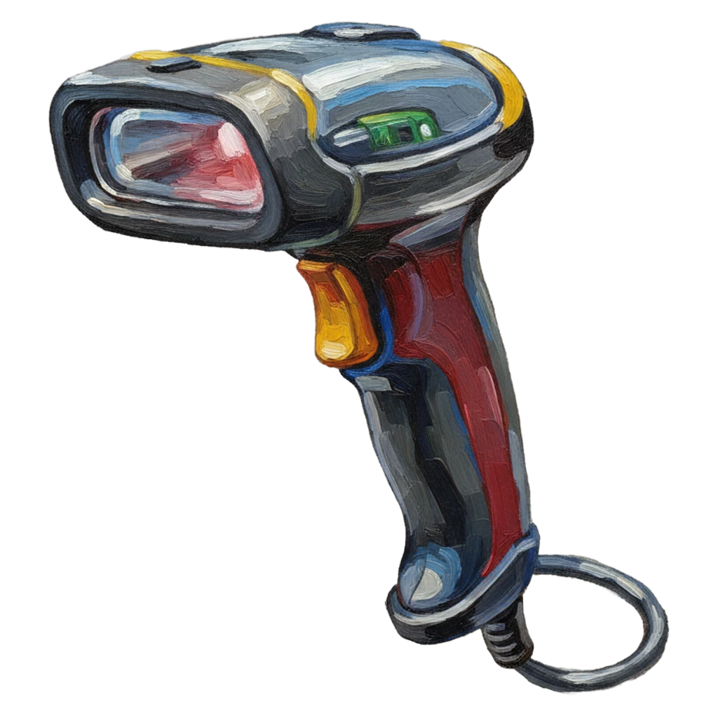 barcode scanner Oil Painting icon
