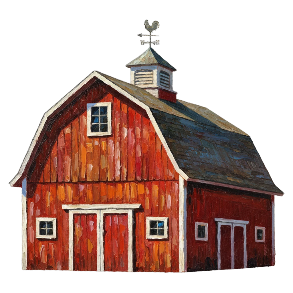 barn Oil Painting icon