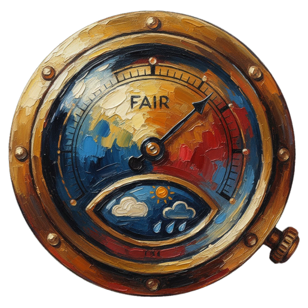 barometric pressure gauge Oil Painting icon - free AI-generated oil painting icon for web and app projects
