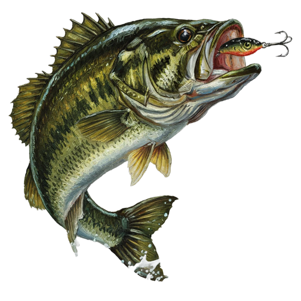 bass jumping Oil Painting icon