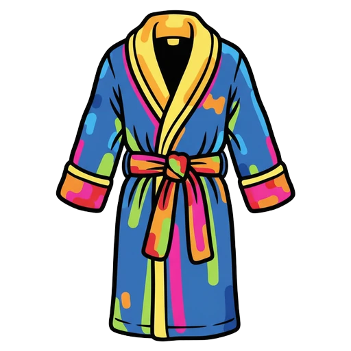 bathrobe Pop Art icon - free AI-generated pop art icon for web and app projects