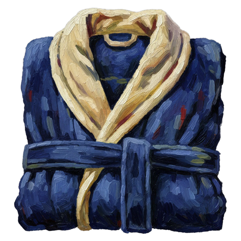 bathrobe Oil Painting icon - free AI-generated oil painting icon for web and app projects