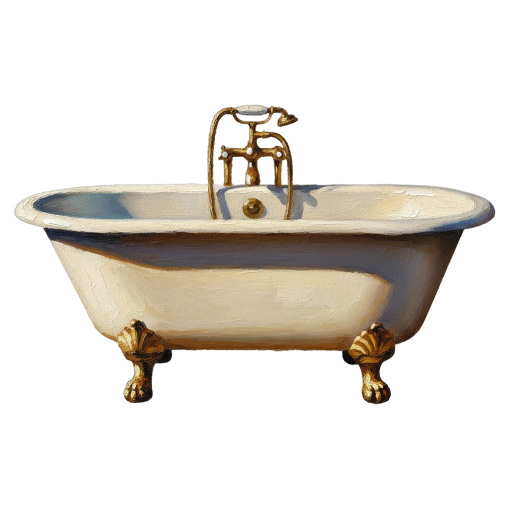 bathtub Oil Painting icon - free AI-generated oil painting icon for web and app projects
