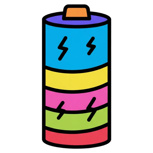 battery Pop Art icon