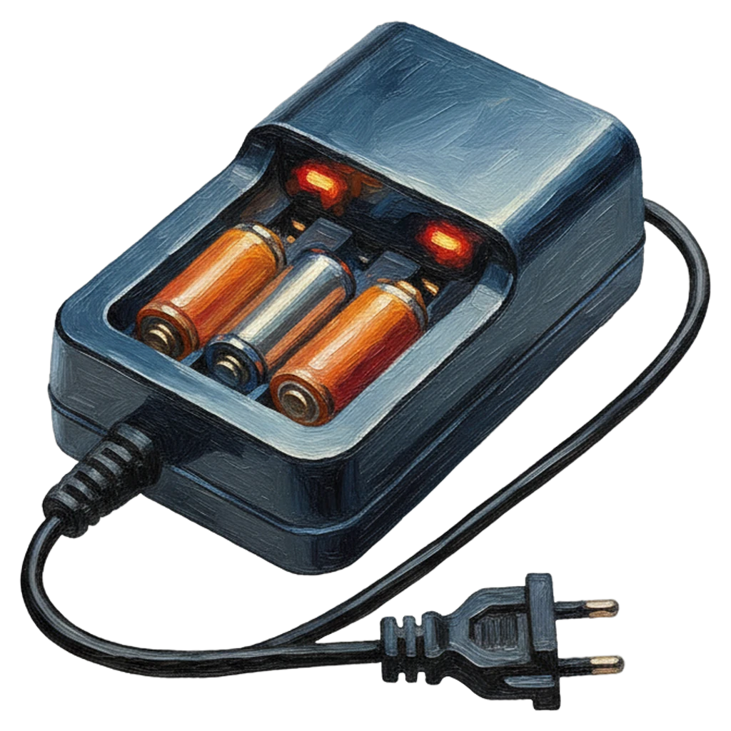 battery charger Oil Painting icon