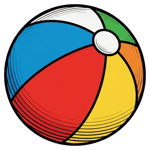 beach ball Pop Art icon - free AI-generated pop art icon for web and app projects