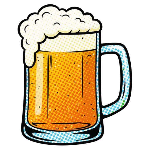 beer mug Pop Art icon