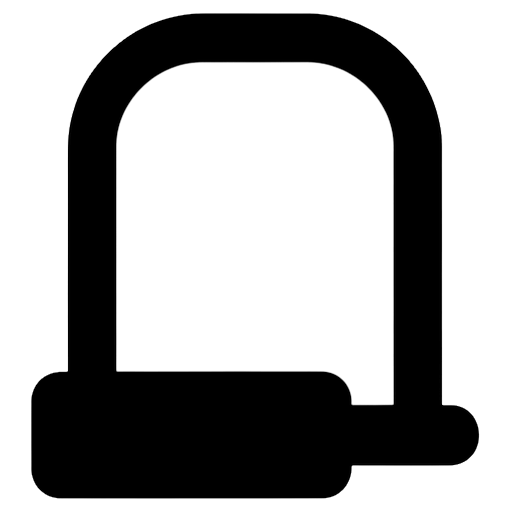 bike lock Solid Glyph icon