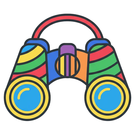 binoculars Pop Art icon