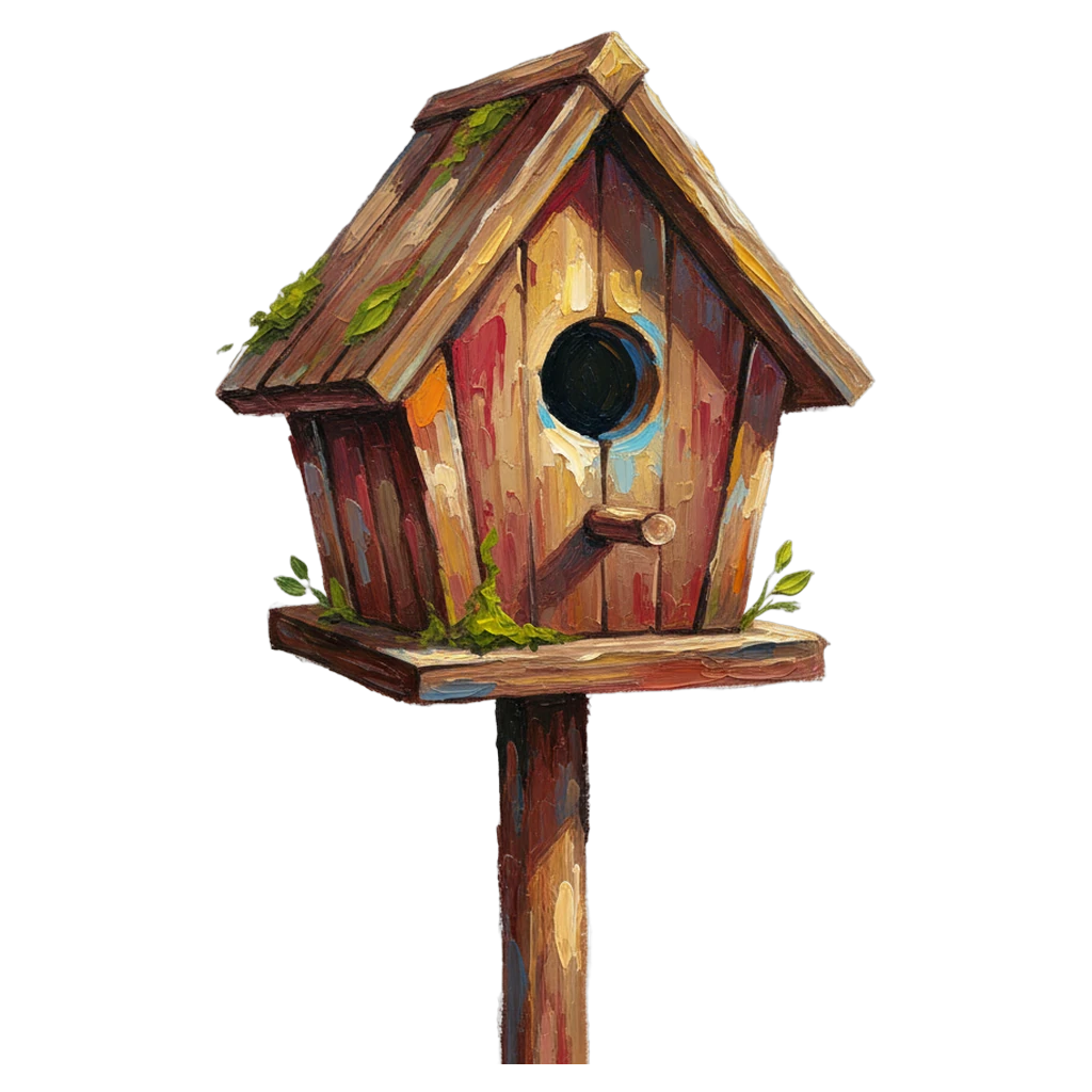 bird house Oil Painting icon