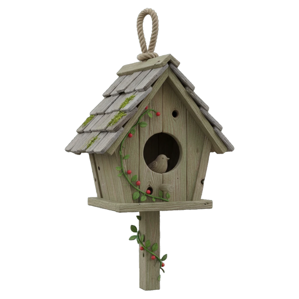 bird house Photorealistic icon