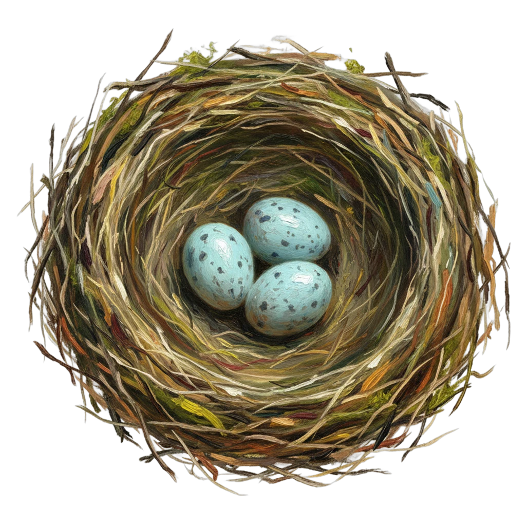 bird nest Oil Painting icon