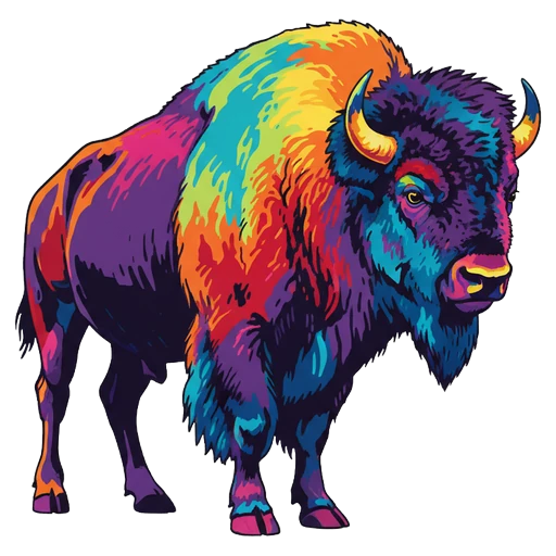 bison Pop Art icon