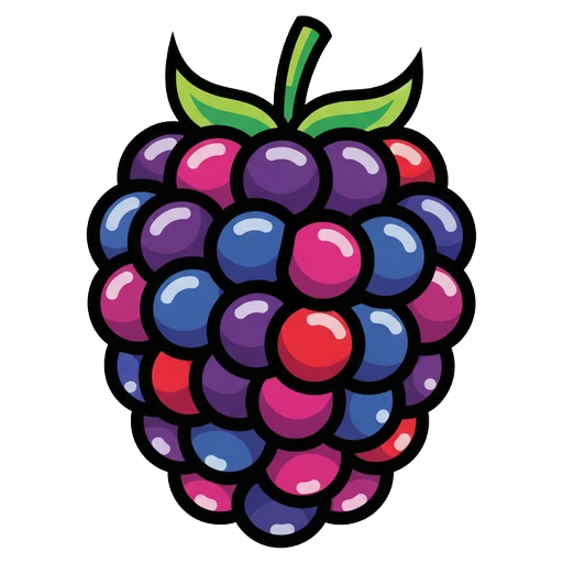 blackberry Pop Art icon - free AI-generated pop art icon for web and app projects