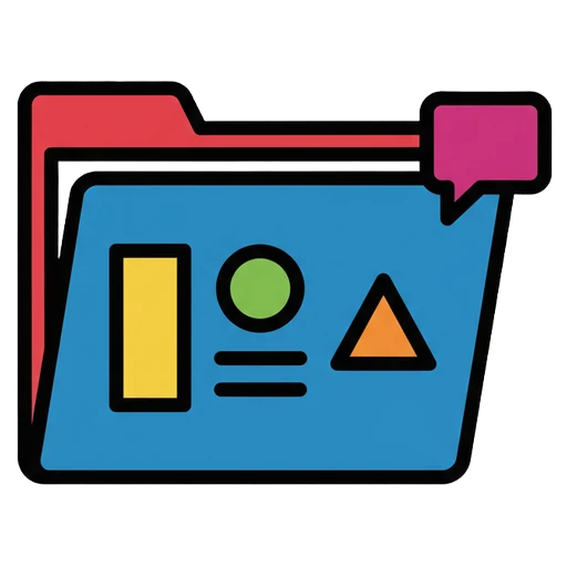 blog category folder Pop Art icon