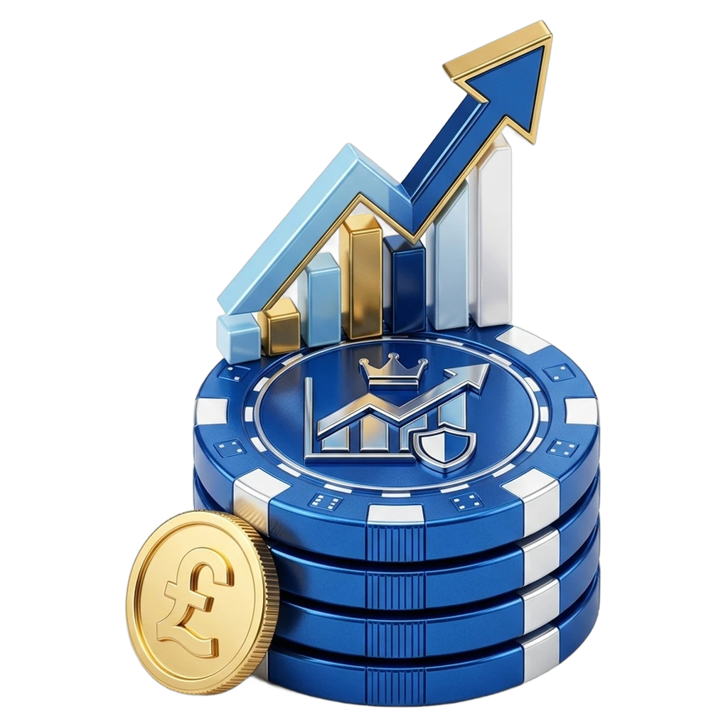 blue chip investment icon Photorealistic icon - free AI-generated photorealistic icon for web and app projects