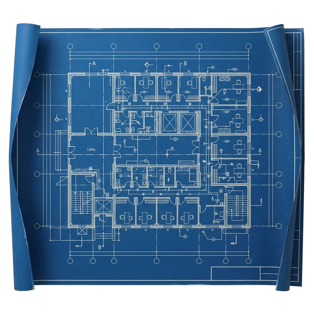 blueprint schematic Photorealistic icon - free AI-generated photorealistic icon for web and app projects
