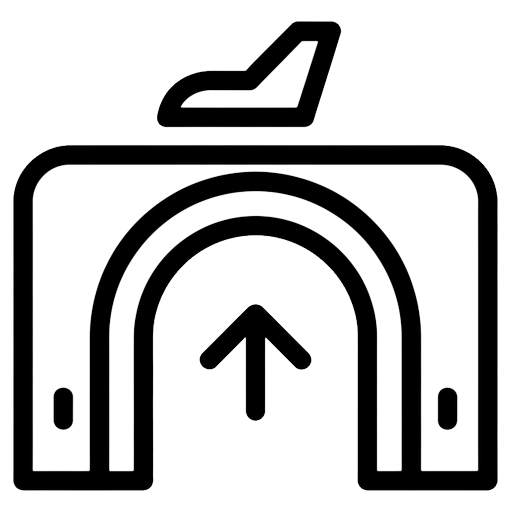 boarding gate Line Art icon