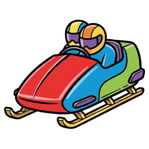 bobsled Pop Art icon