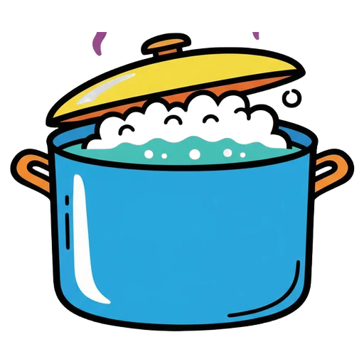 boiling pot Pop Art icon - free AI-generated pop art icon for web and app projects