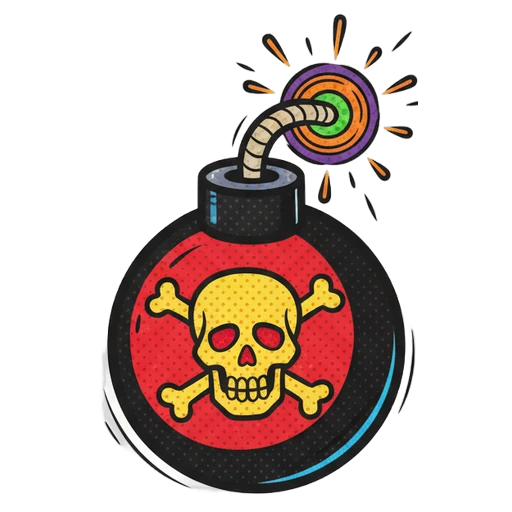 bomb (cartoon) Pop Art icon