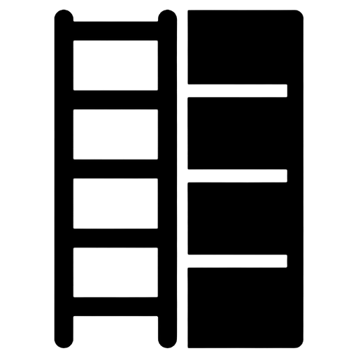 bookshelf ladder Solid Glyph icon - free AI-generated solid glyph icon for web and app projects