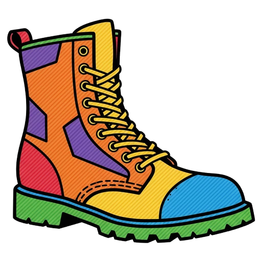boot Pop Art icon - free AI-generated pop art icon for web and app projects