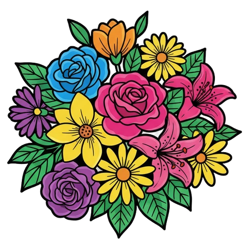 bouquet Pop Art icon