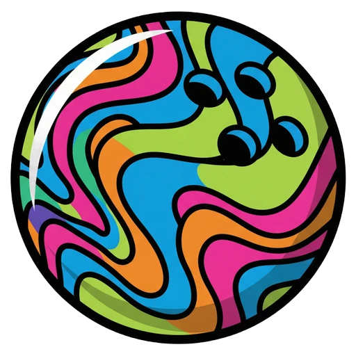 bowling ball Pop Art icon
