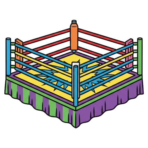 boxing ring Pop Art icon - free AI-generated pop art icon for web and app projects
