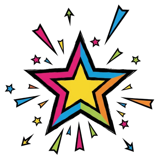 brand awareness star Pop Art icon - free AI-generated pop art icon for web and app projects