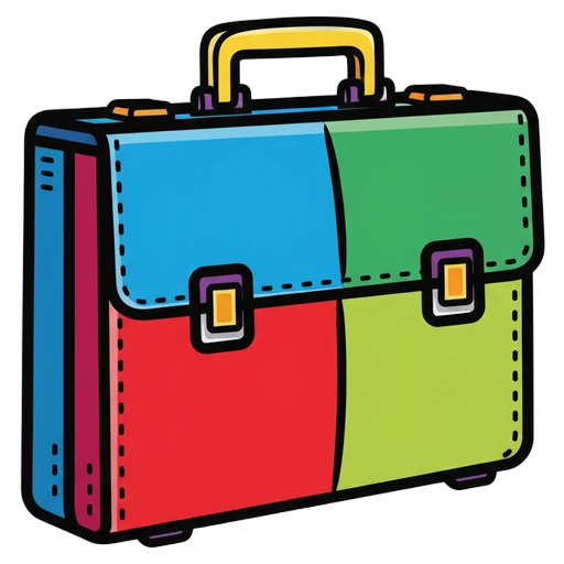 briefcase Pop Art icon