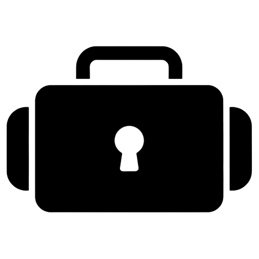 briefcase lock Solid Glyph icon