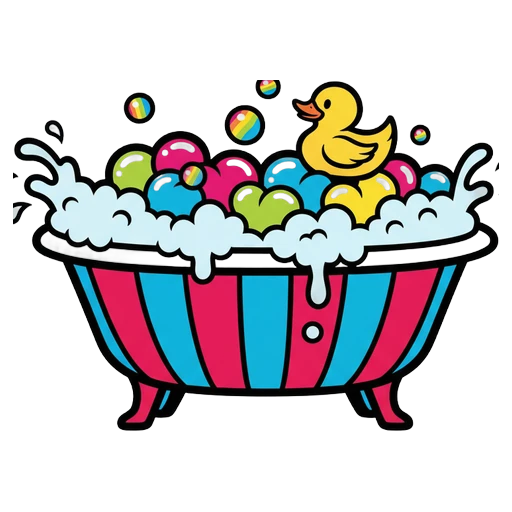bubble bath Pop Art icon