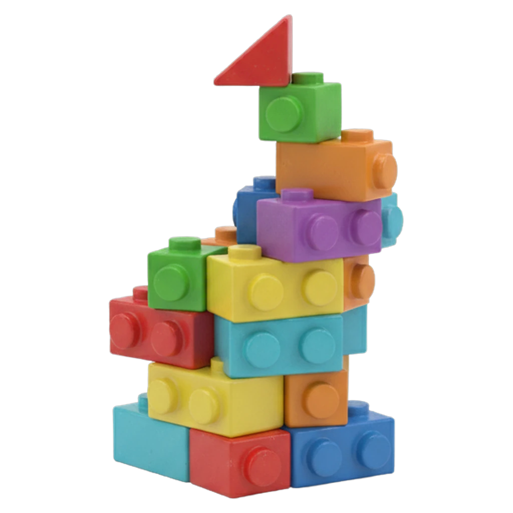 building blocks Photorealistic icon