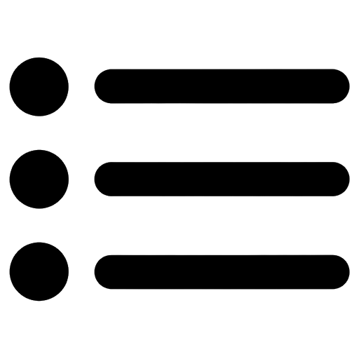 bullet list Solid Glyph icon