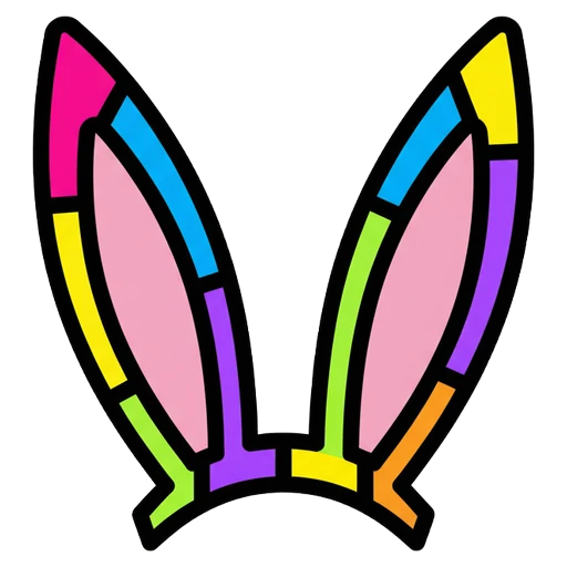 bunny ears Pop Art icon