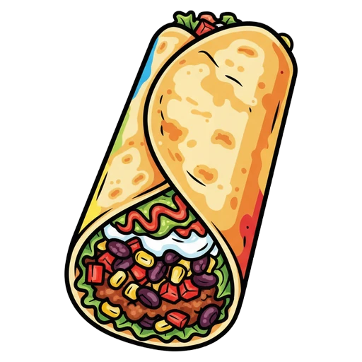 burrito Pop Art icon