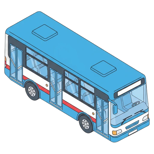 bus Isometric icon - free AI-generated isometric icon for web and app projects