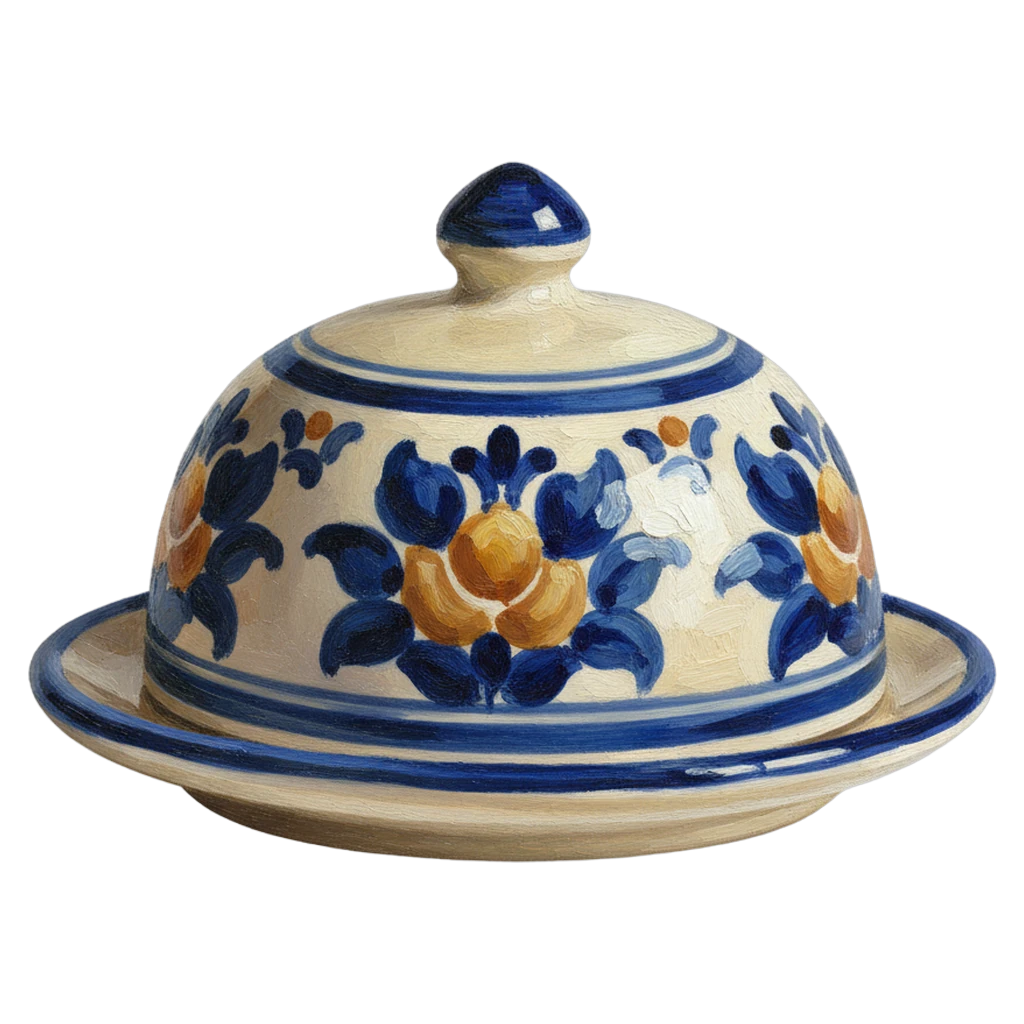 butter dish Oil Painting icon