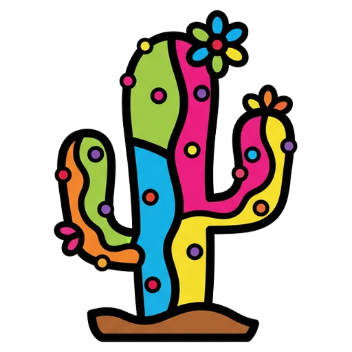 cactus Pop Art icon - free AI-generated pop art icon for web and app projects