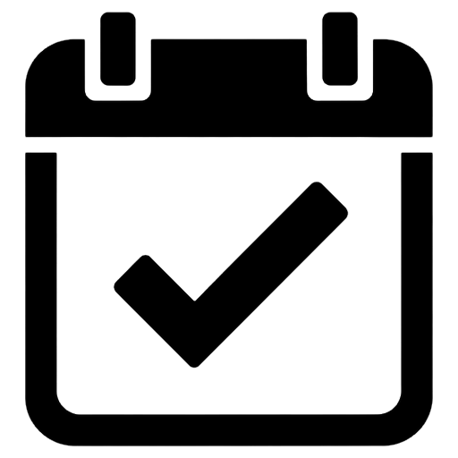 calendar check Solid Glyph icon